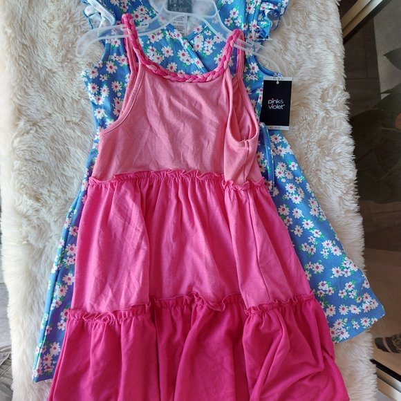 New. 2- Pieces Set Pink And Violet Girl's - Picture 3 of 11